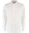 K182 KK182 Kustom Kit Slim Fit Stretch Long Sleeve Oxford Shirt White colour image